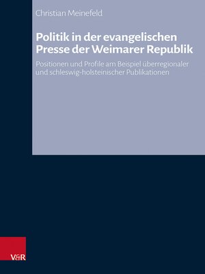 cover image of Politik in der evangelischen Presse der Weimarer Republik
